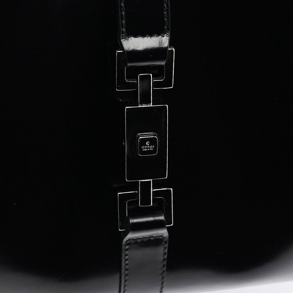 Black Calfskin Jackie Shoulder Bag