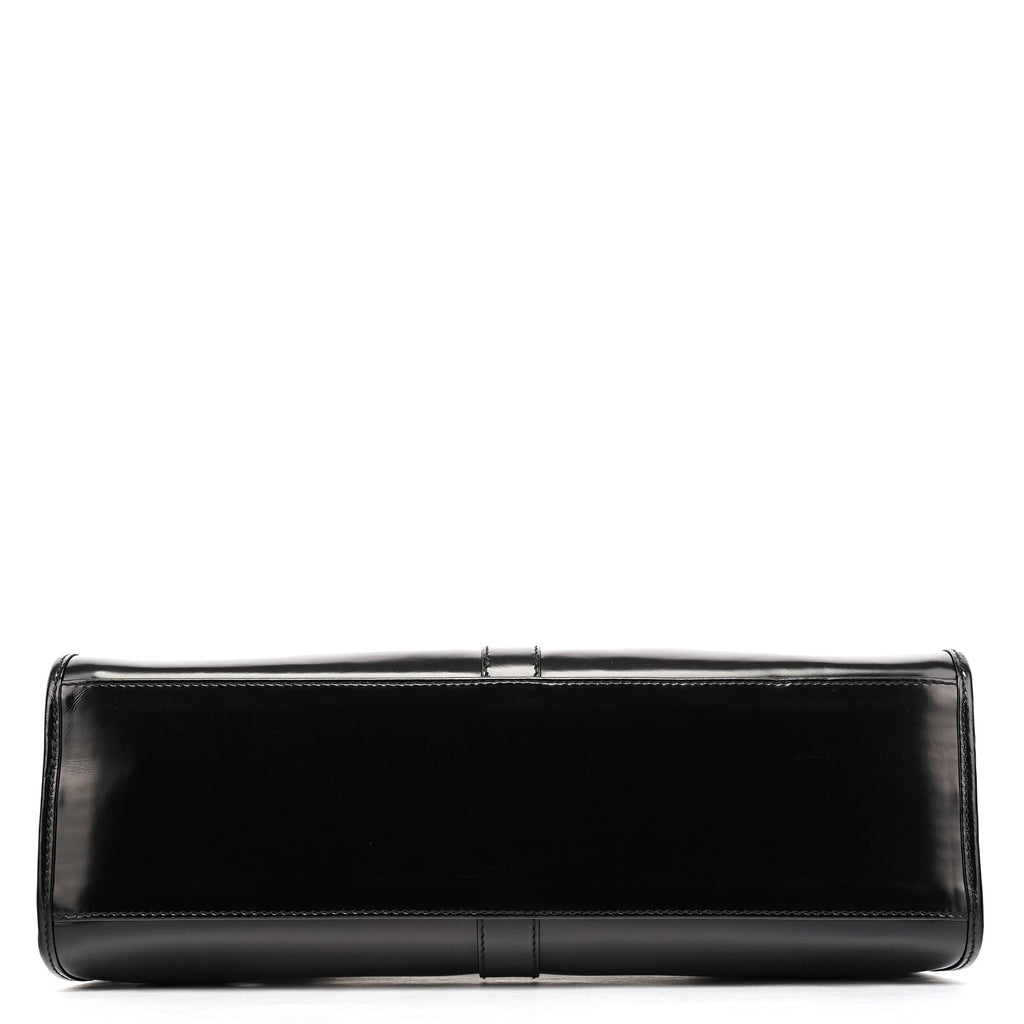 Black Calfskin Jackie Shoulder Bag