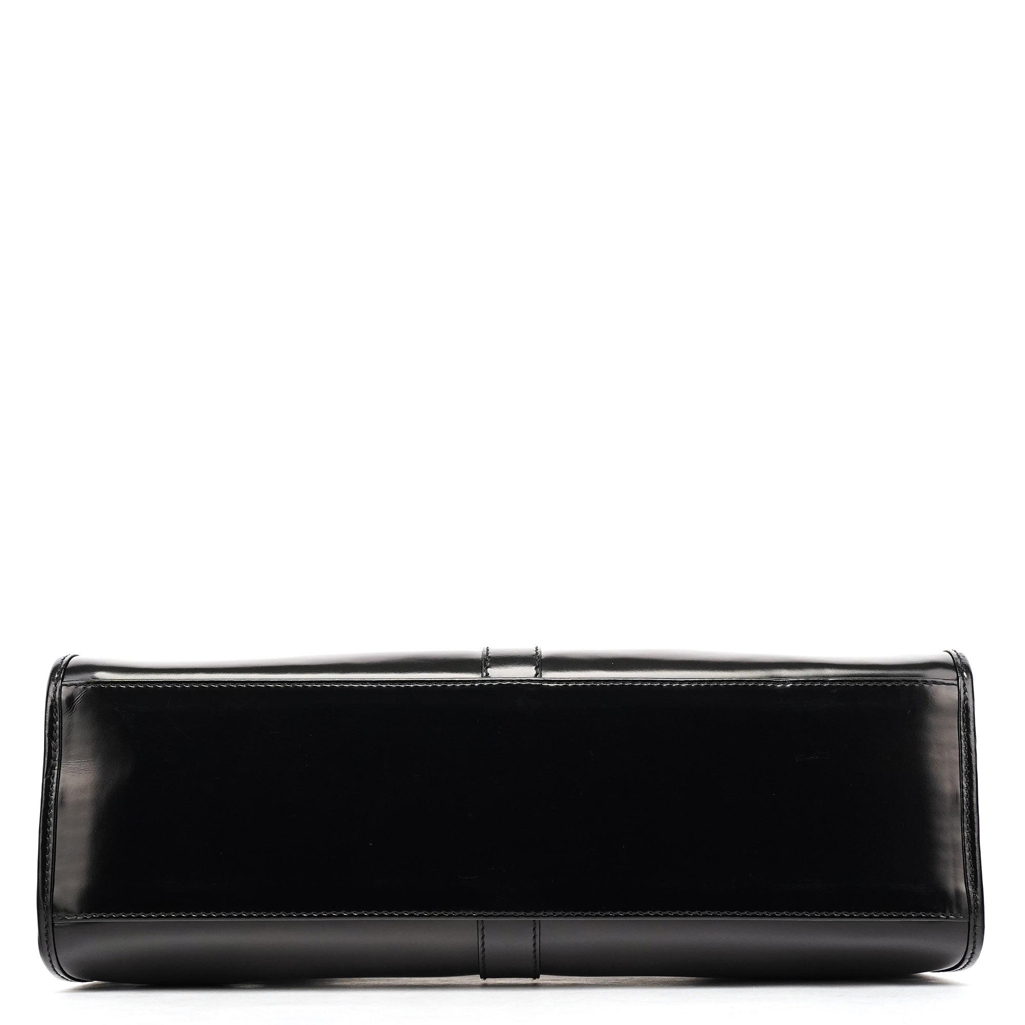 Black Calfskin Jackie Shoulder Bag