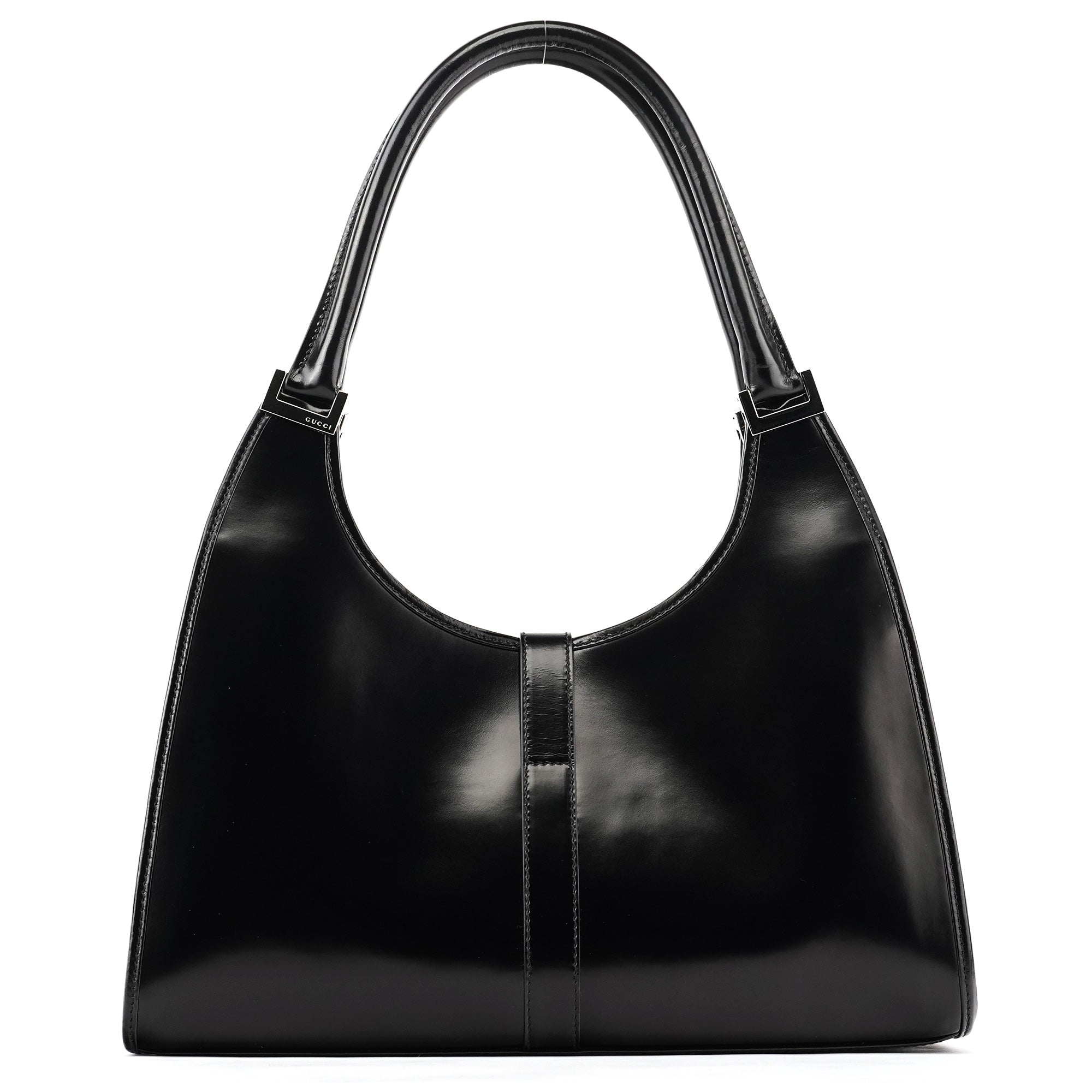 Black Calfskin Jackie Shoulder Bag