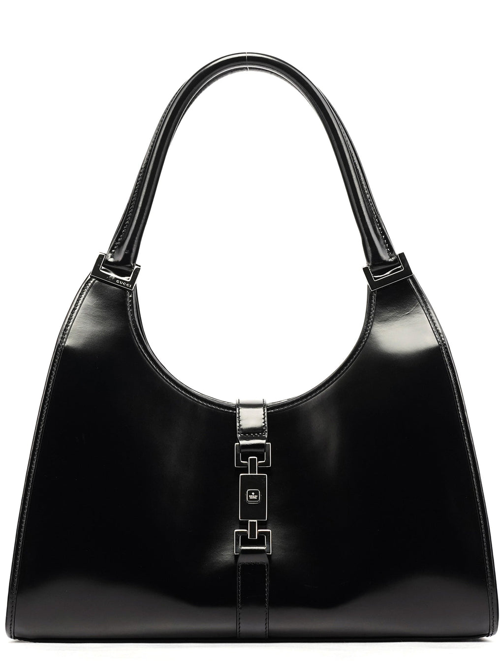 Black Calfskin Jackie Shoulder Bag