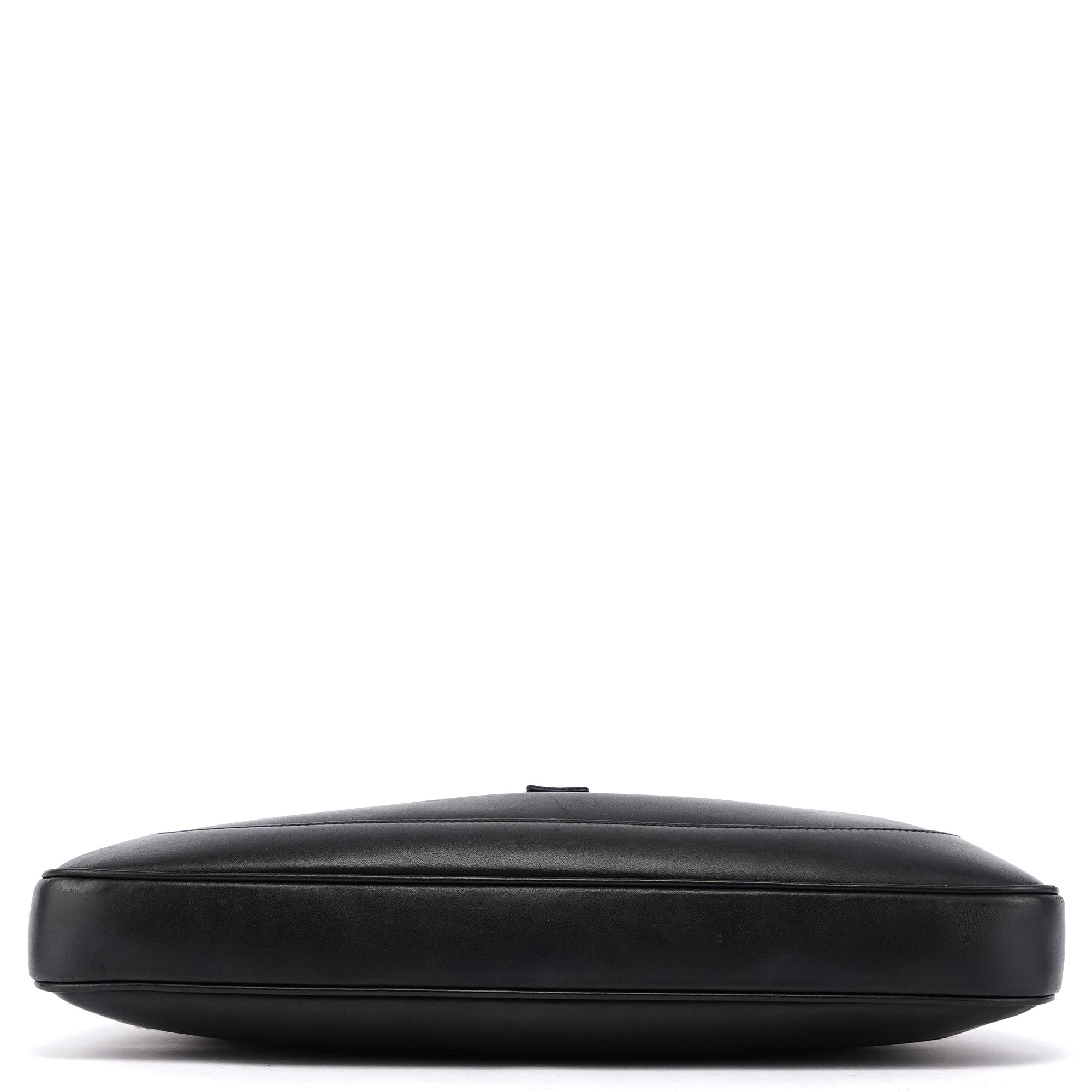 Black Calfskin Jackie Shoulder Bag