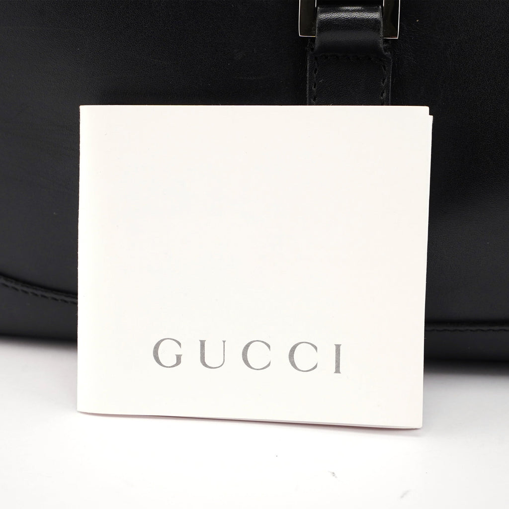 Black Calfskin Jackie Shoulder Bag