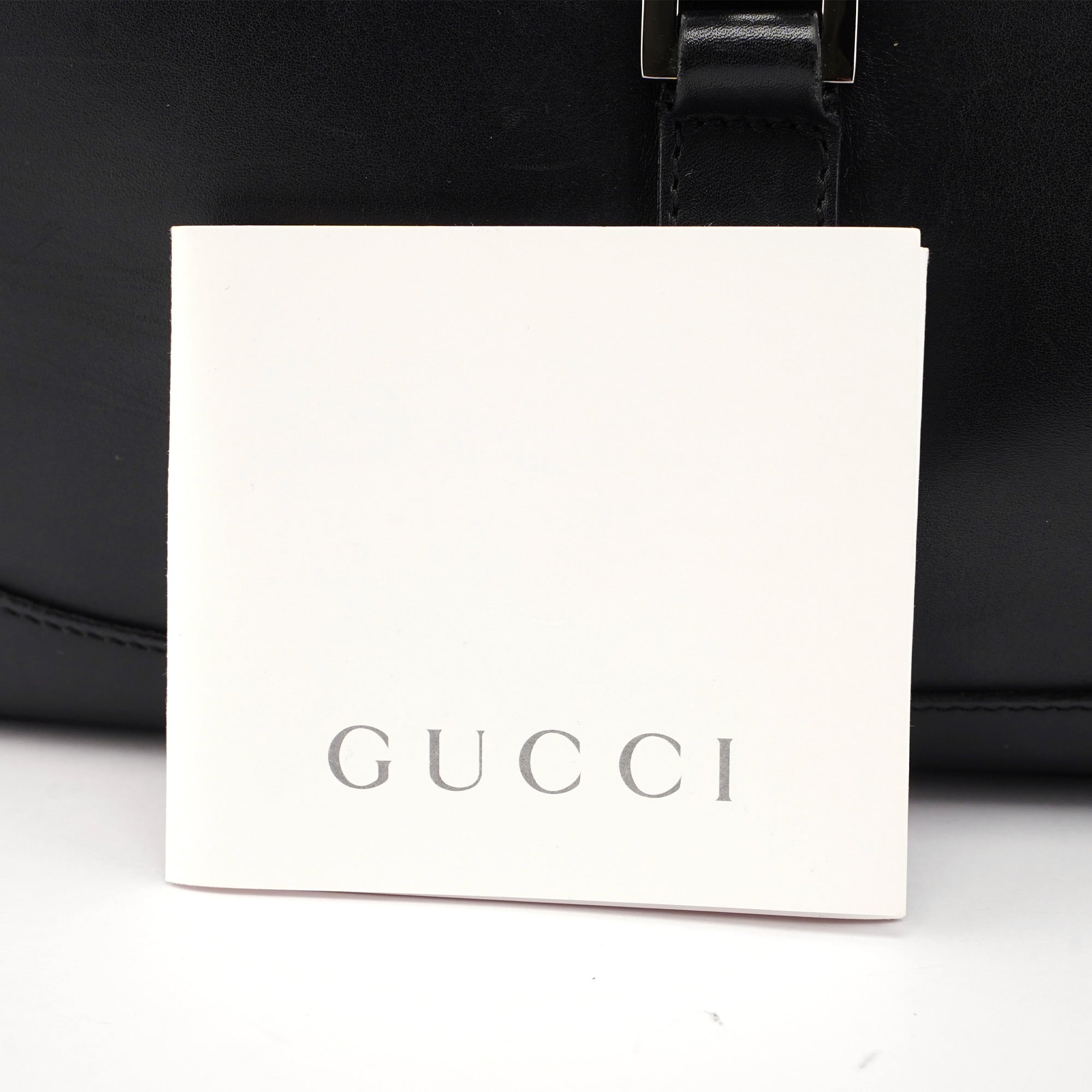 Black Calfskin Jackie Shoulder Bag