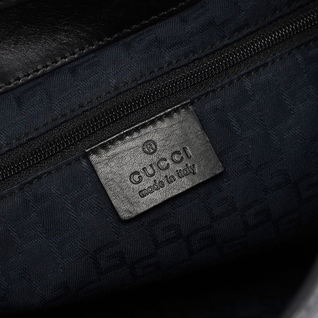 Black Calfskin Jackie Shoulder Bag