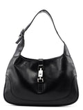 Black Calfskin Jackie Shoulder Bag
