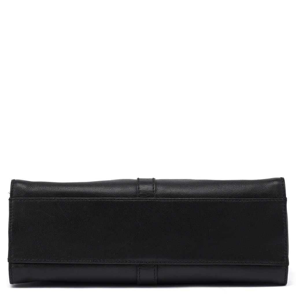 Black Calfskin Jackie Shoulder Bag