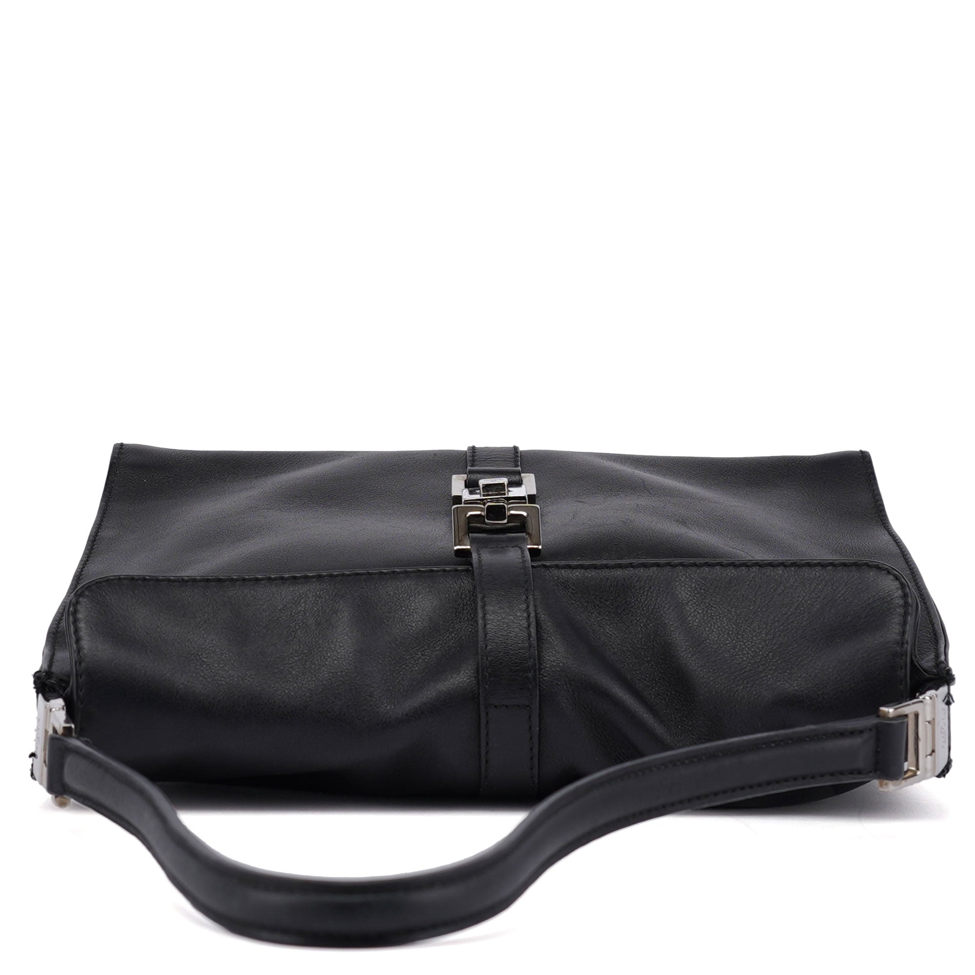 Black Calfskin Jackie Shoulder Bag