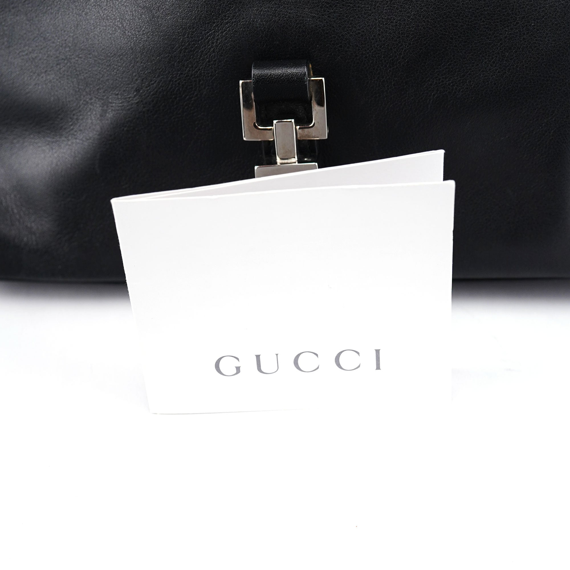 Black Calfskin Jackie Shoulder Bag