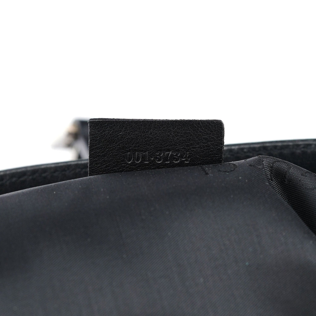 Black Calfskin Jackie Shoulder Bag