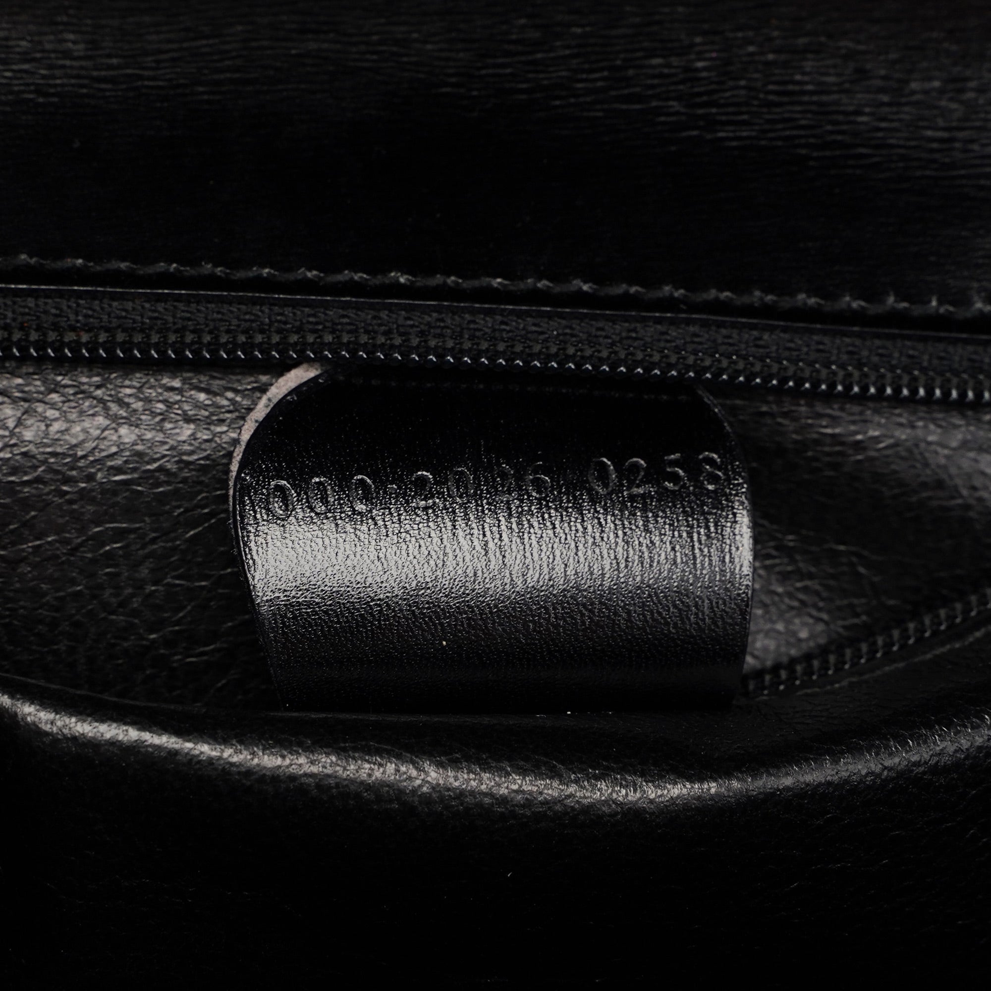 Black Calfskin Ladylock Top Handle Bag