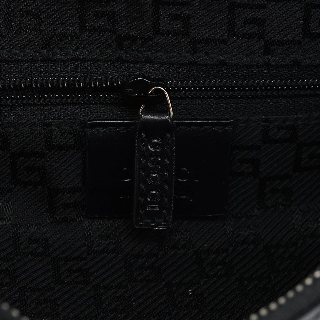 Black Calfskin Leather Shoulder Bag