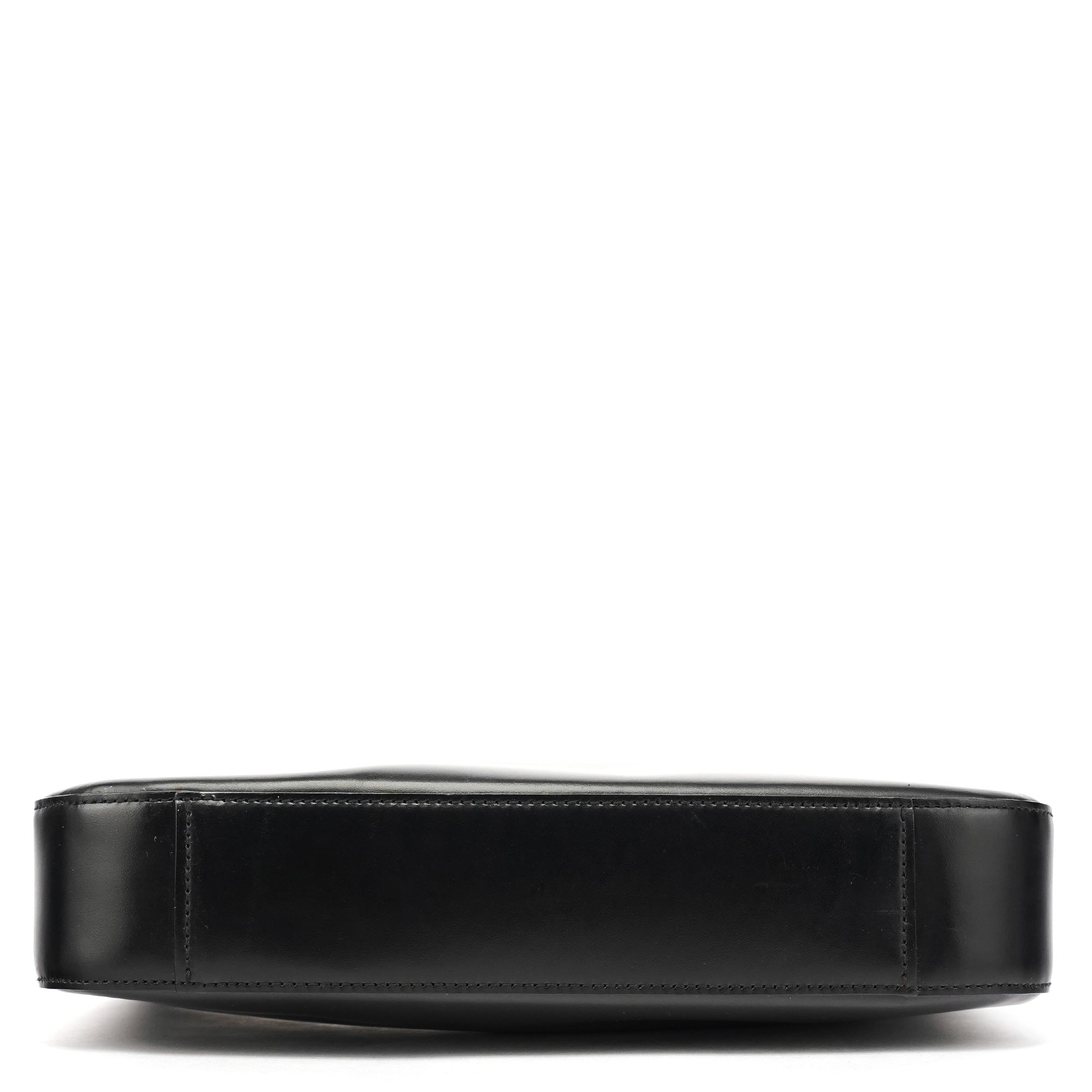 Black Calfskin Leather Shoulder Bag