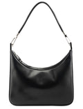 Black Calfskin Leather Shoulder Bag