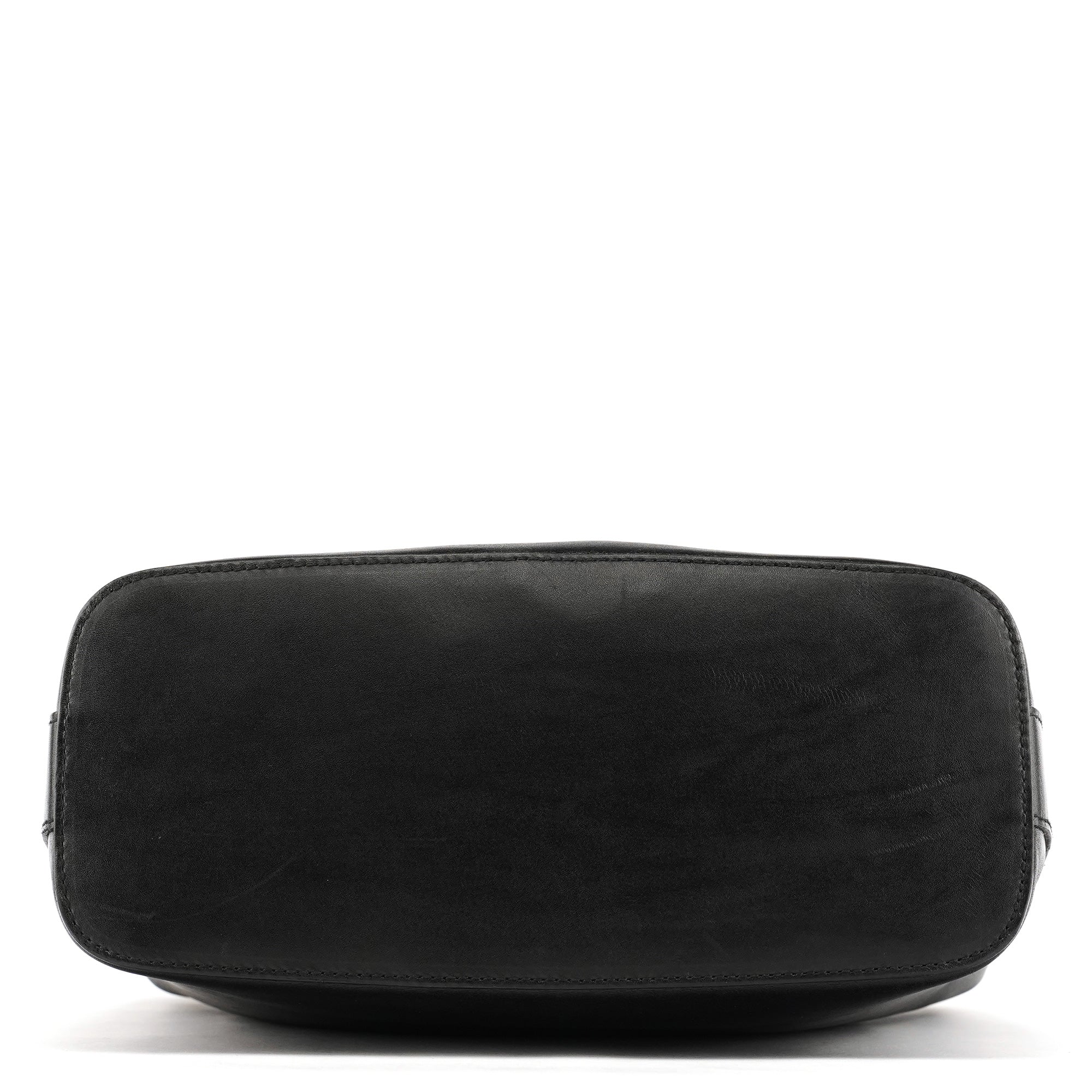 Black Calfskin Leather Shoulder Bag
