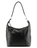 Black Calfskin Leather Shoulder Bag