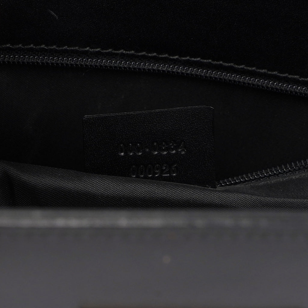 Black Calfskin Plaque Tote Bag