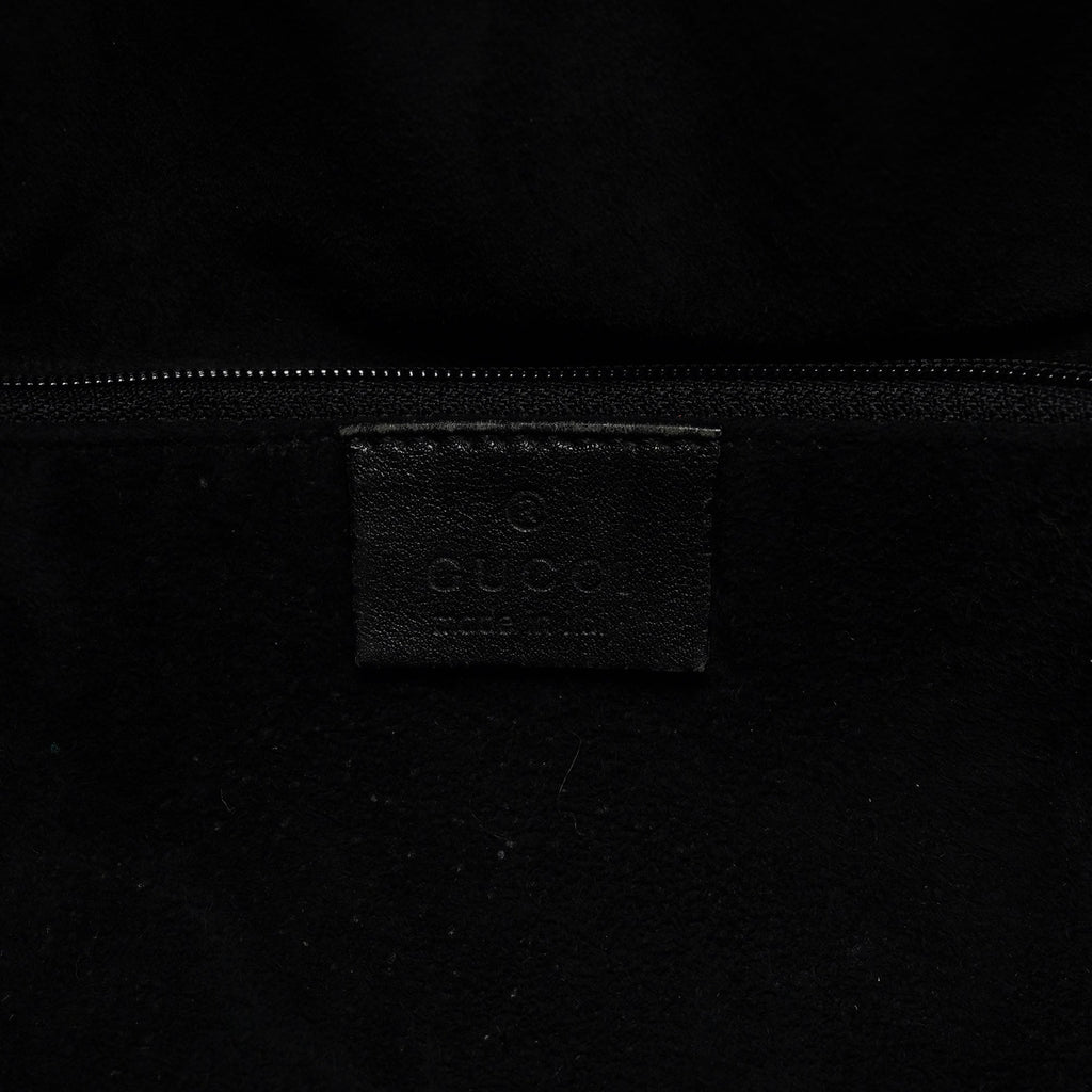 Black Calfskin Ruched Shoulder Bag