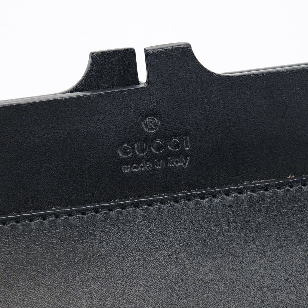 Black Calfskin Shoulder Bag