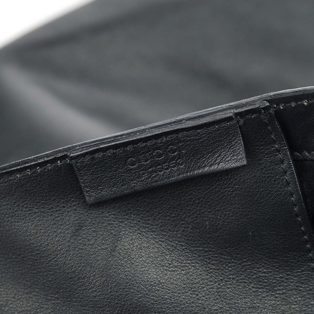 Black Calfskin Shoulder Bag