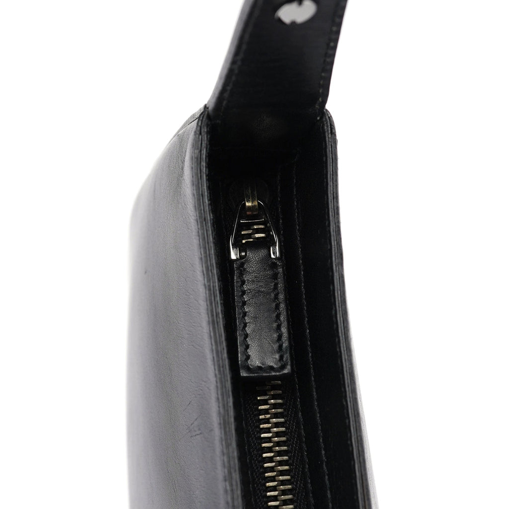 Black Calfskin Shoulder Bag