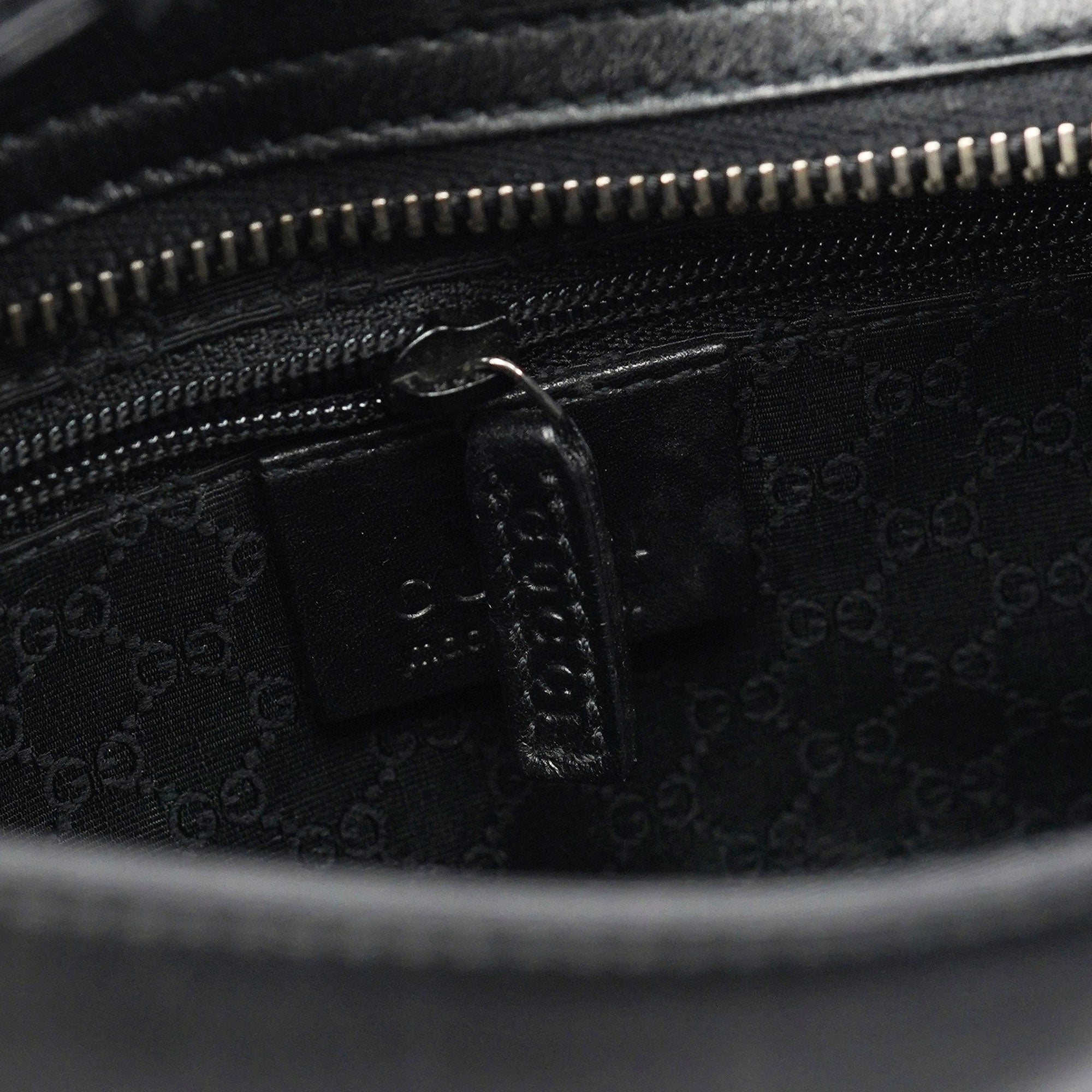 Black Calfskin Shoulder Bag