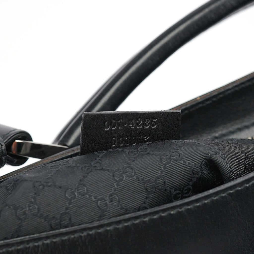 Black Calfskin Shoulder Bag