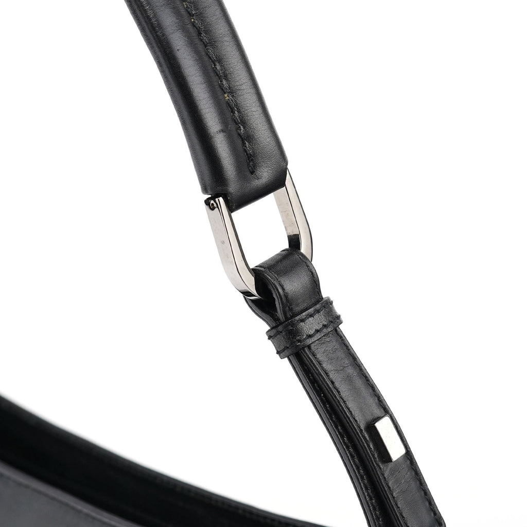 Black Calfskin Shoulder Bag