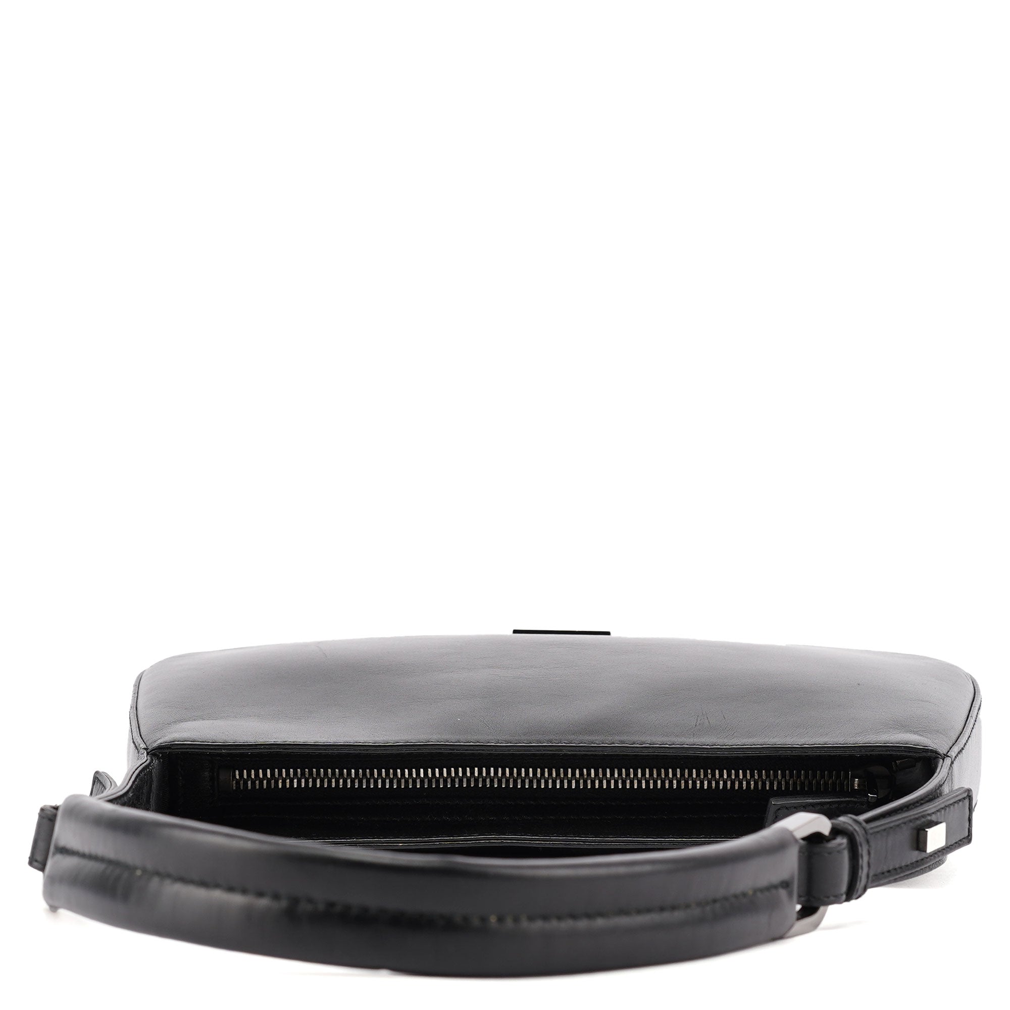 Black Calfskin Shoulder Bag