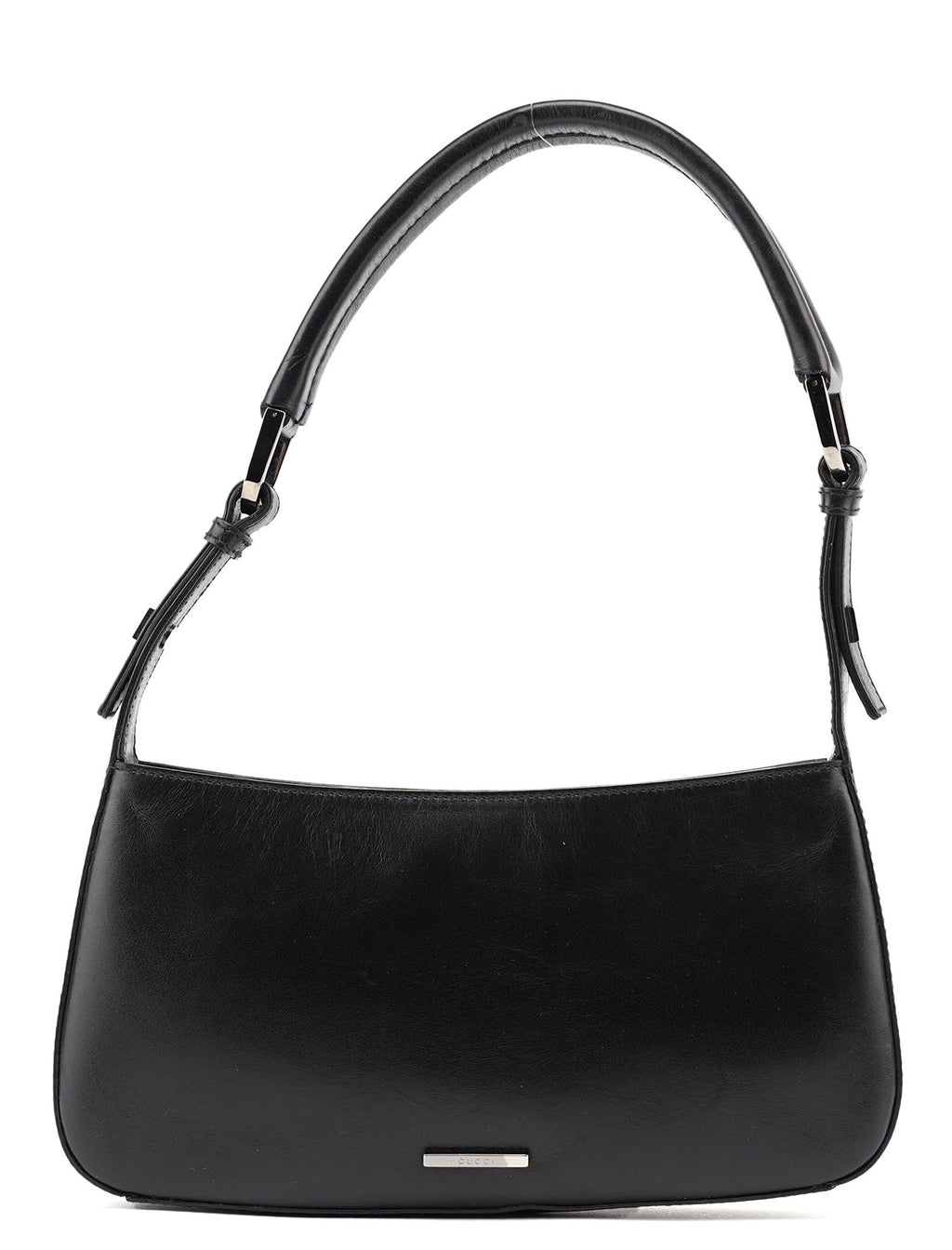 Black Calfskin Shoulder Bag