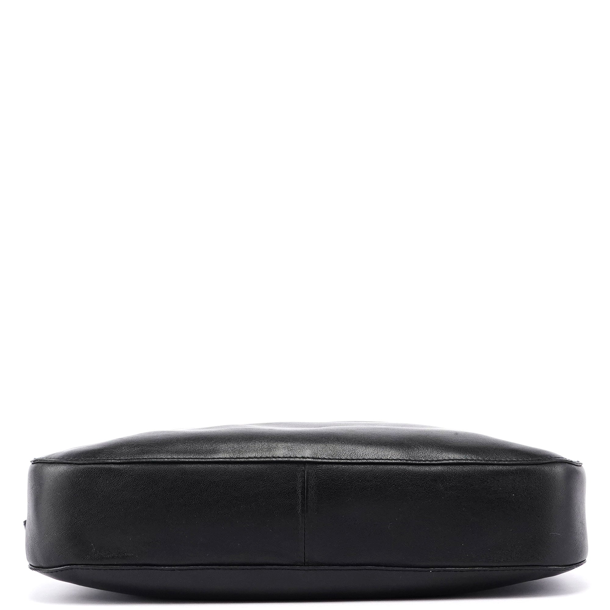 Black Calfskin Shoulder Bag