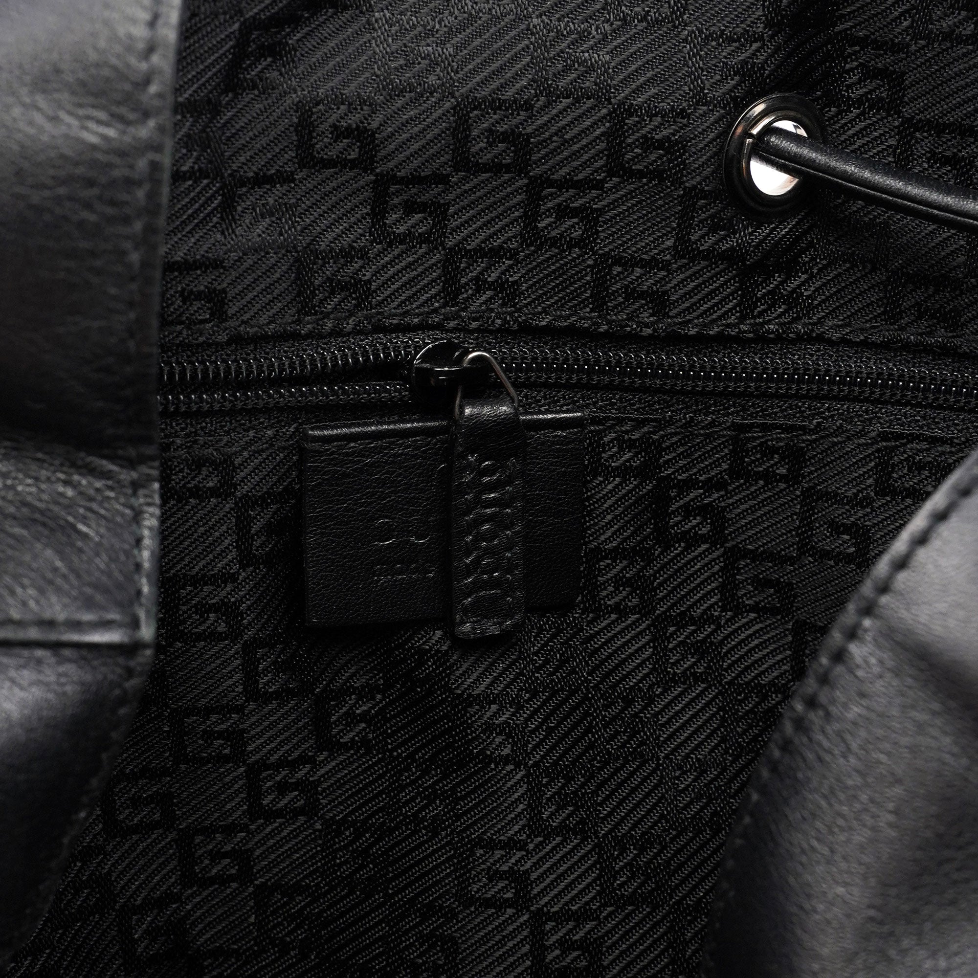 Black Calfskin Shoulder Bag
