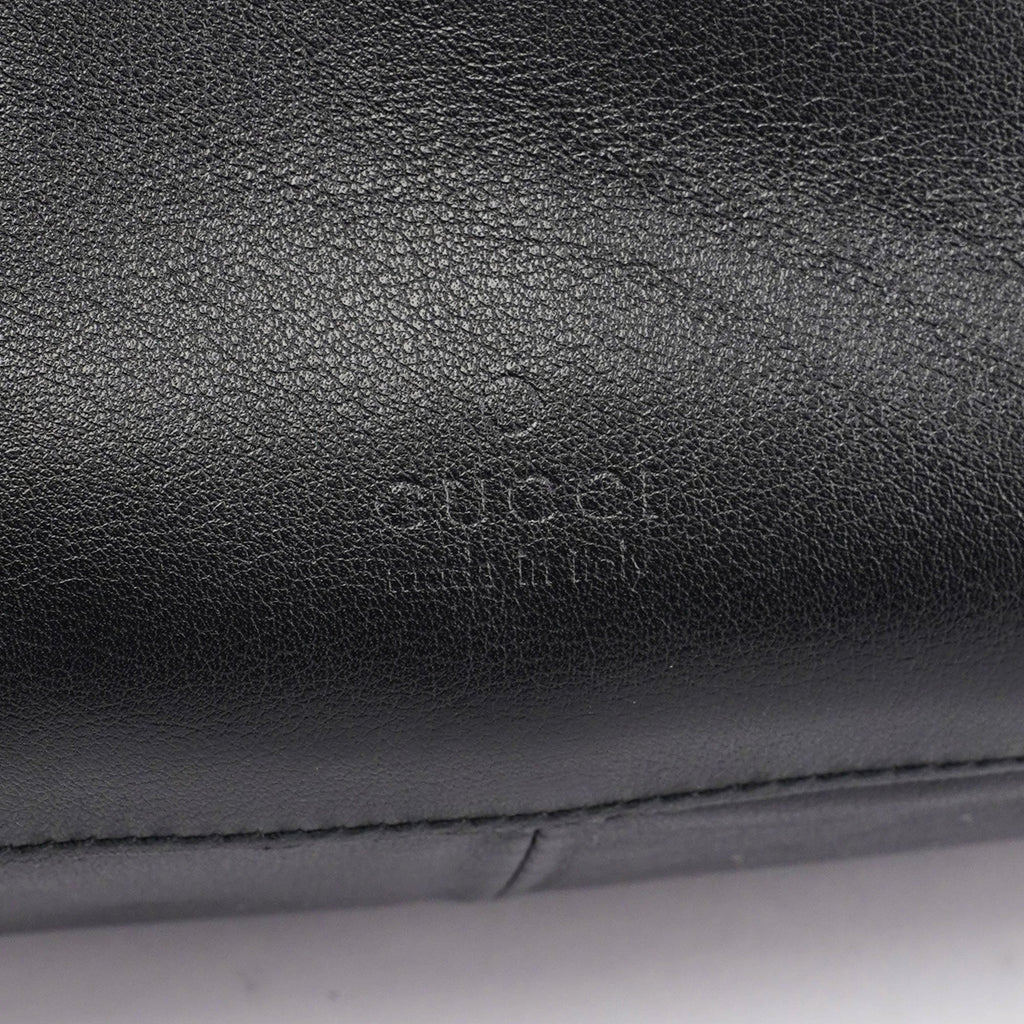 Black Calfskin Shoulder Bag