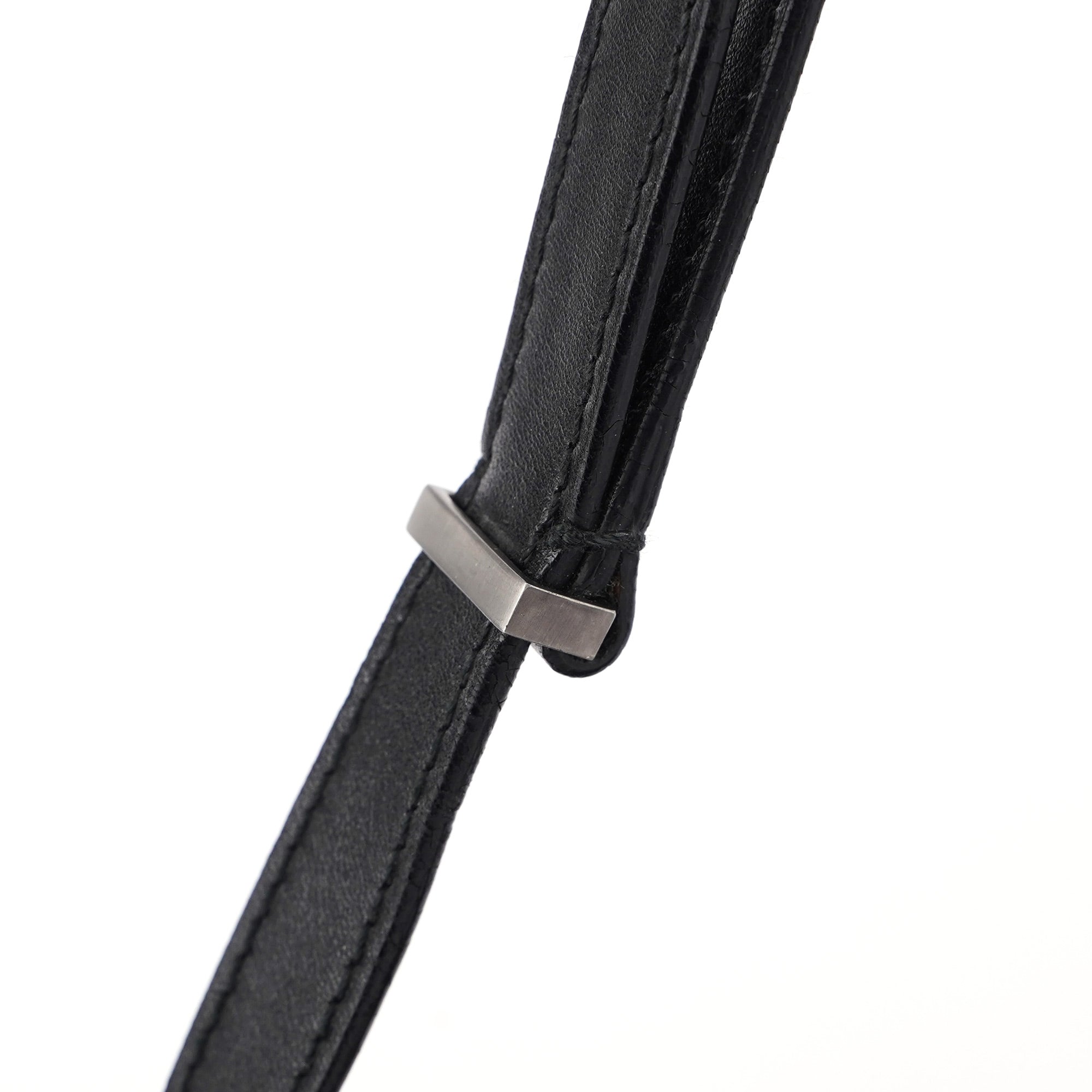 Black Calfskin Shoulder Bag