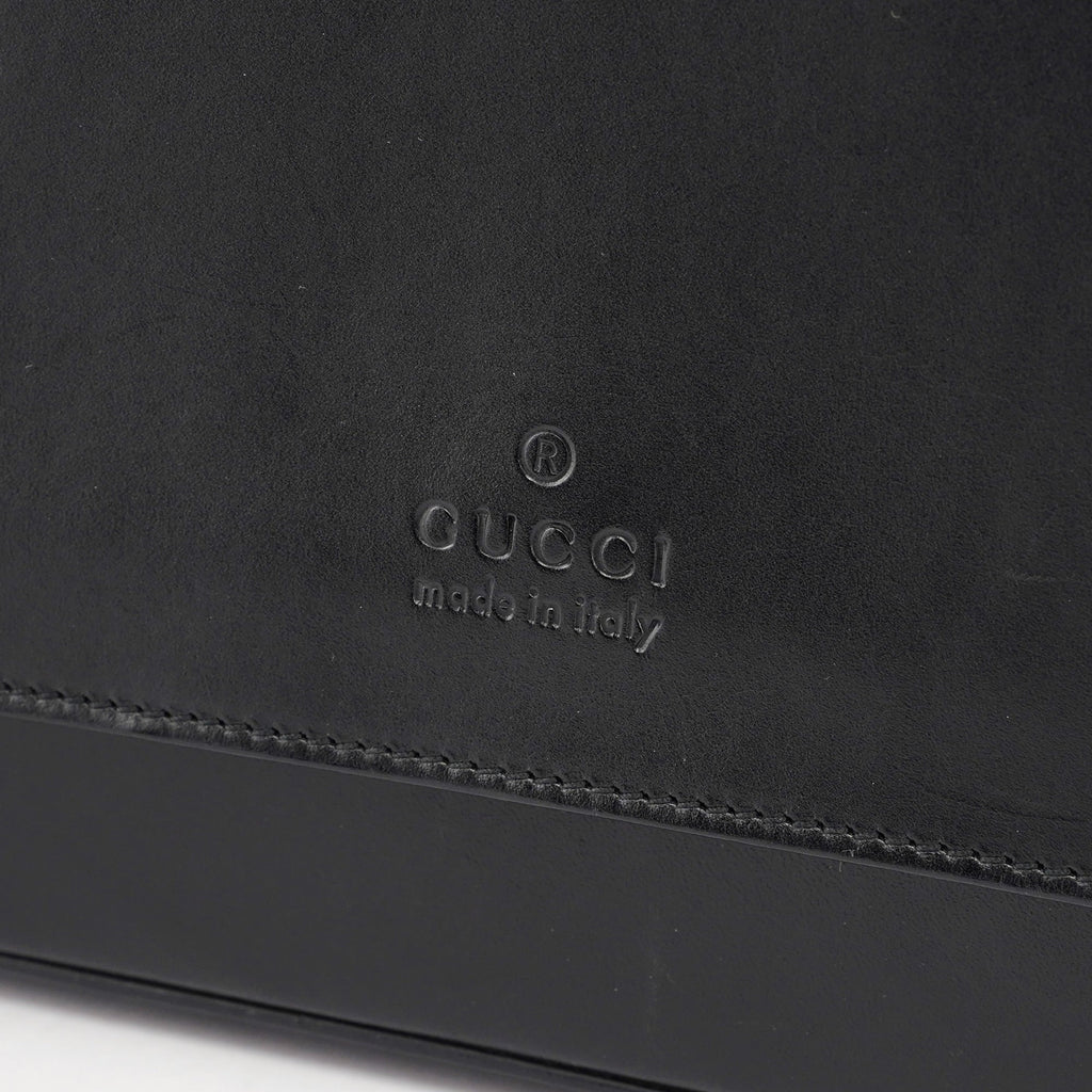 Black Calfskin Shoulder Bag