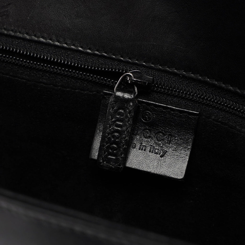 Black Calfskin Shoulder Bag