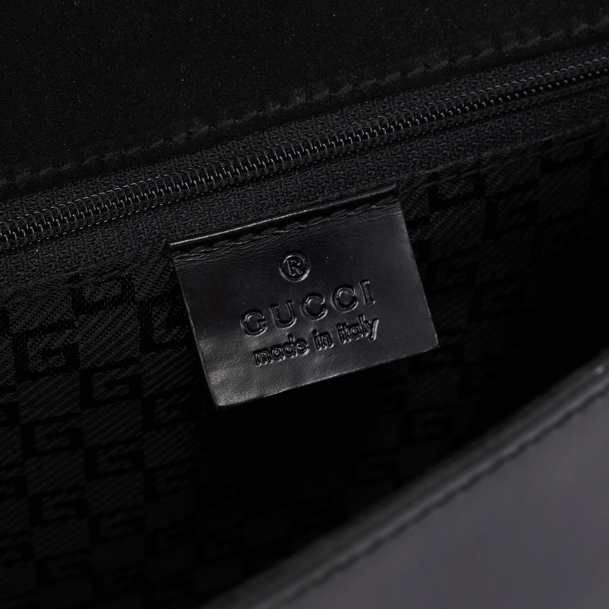 Black Calfskin Shoulder Bag