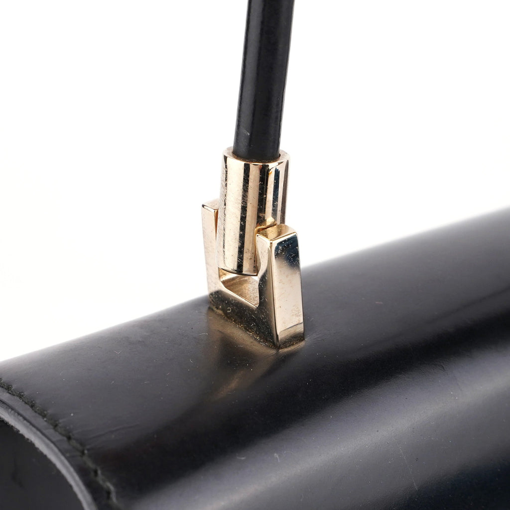 Black Calfskin Shoulder Bag