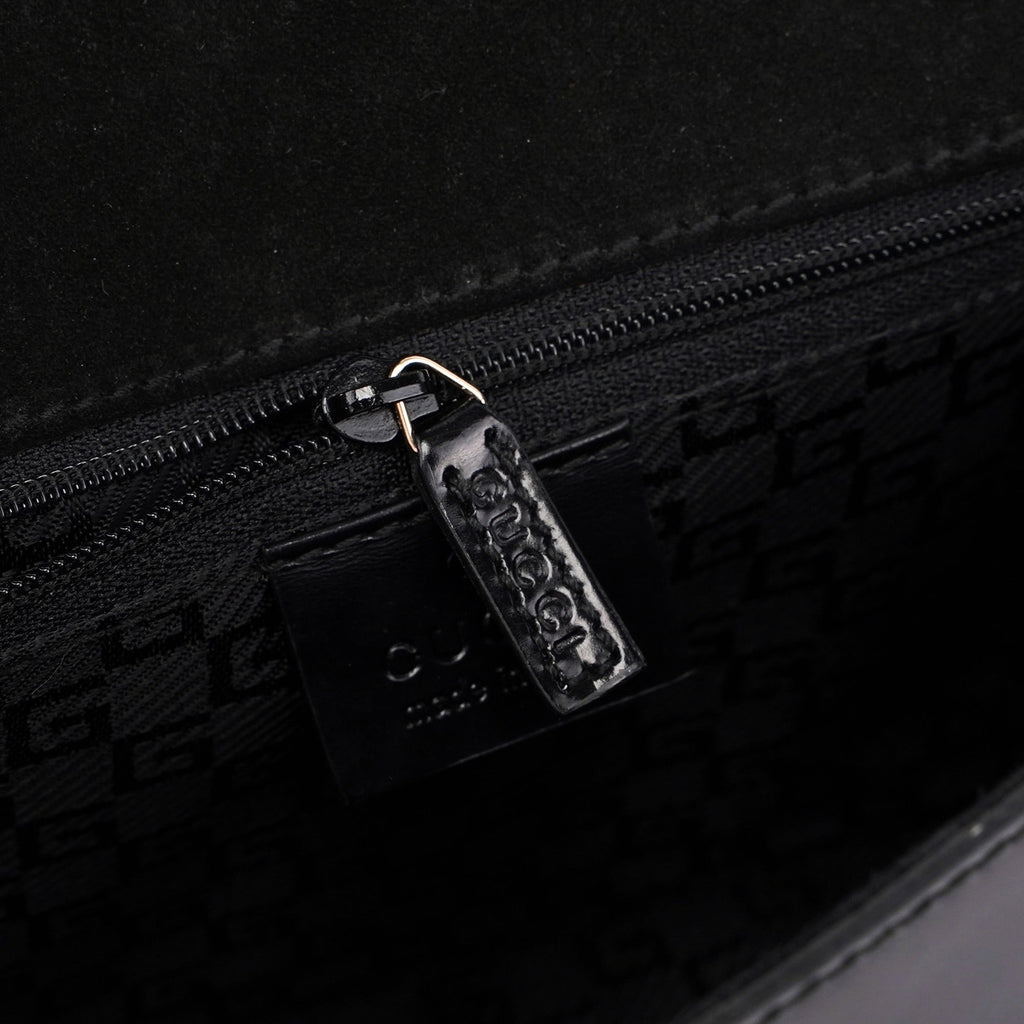 Black Calfskin Shoulder Bag