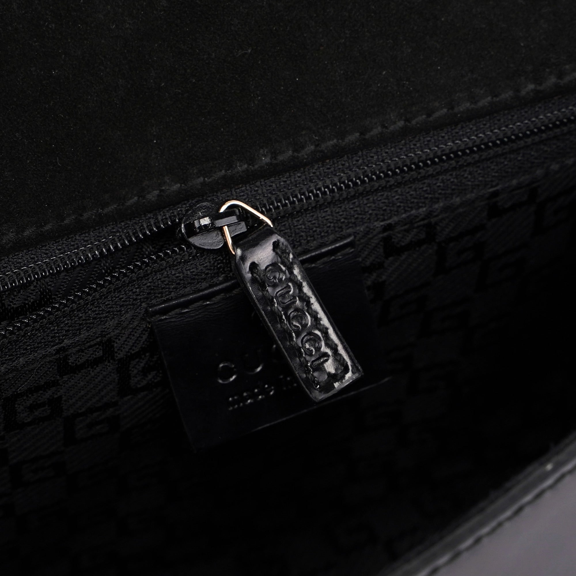 Black Calfskin Shoulder Bag
