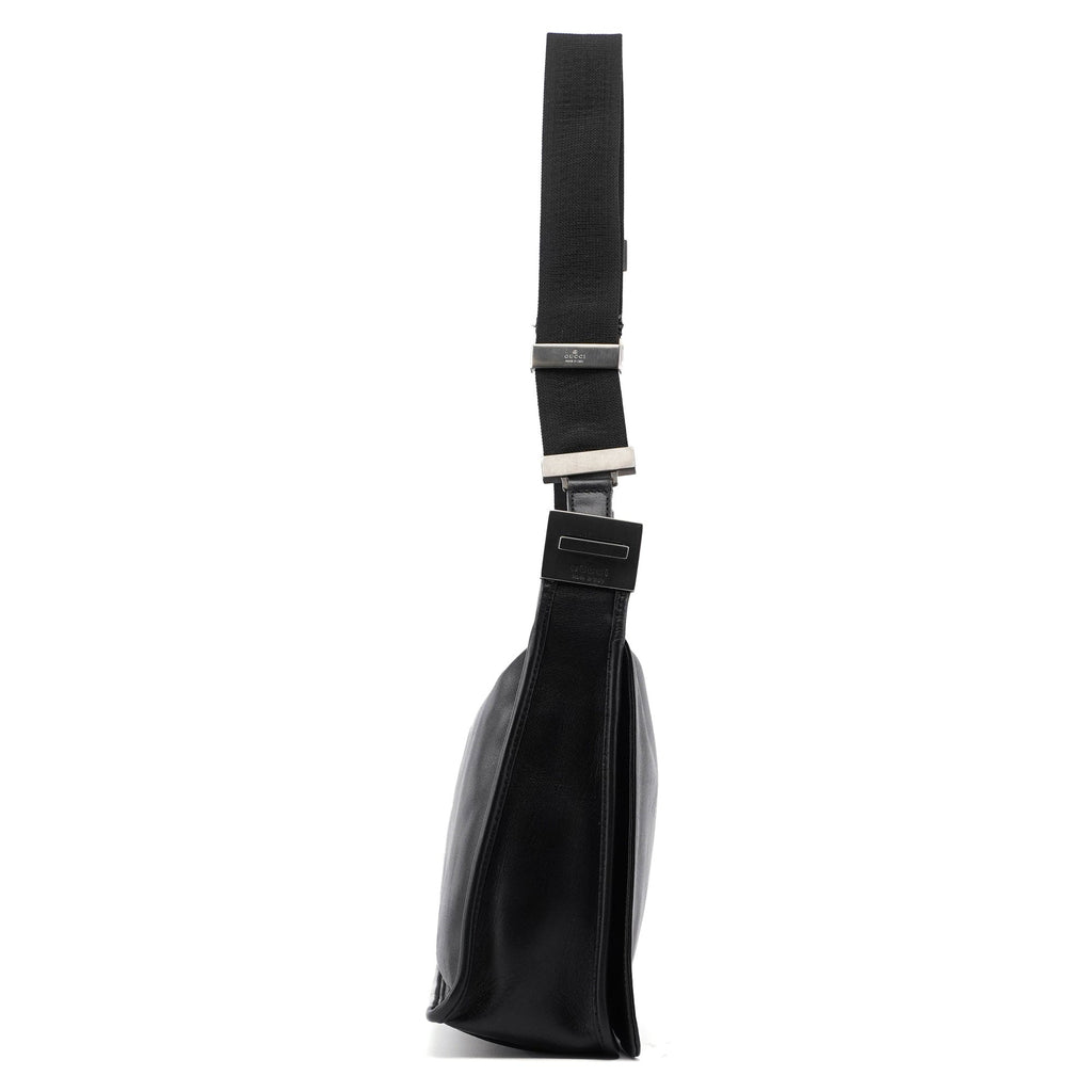 Black Calfskin Shoulder Bag