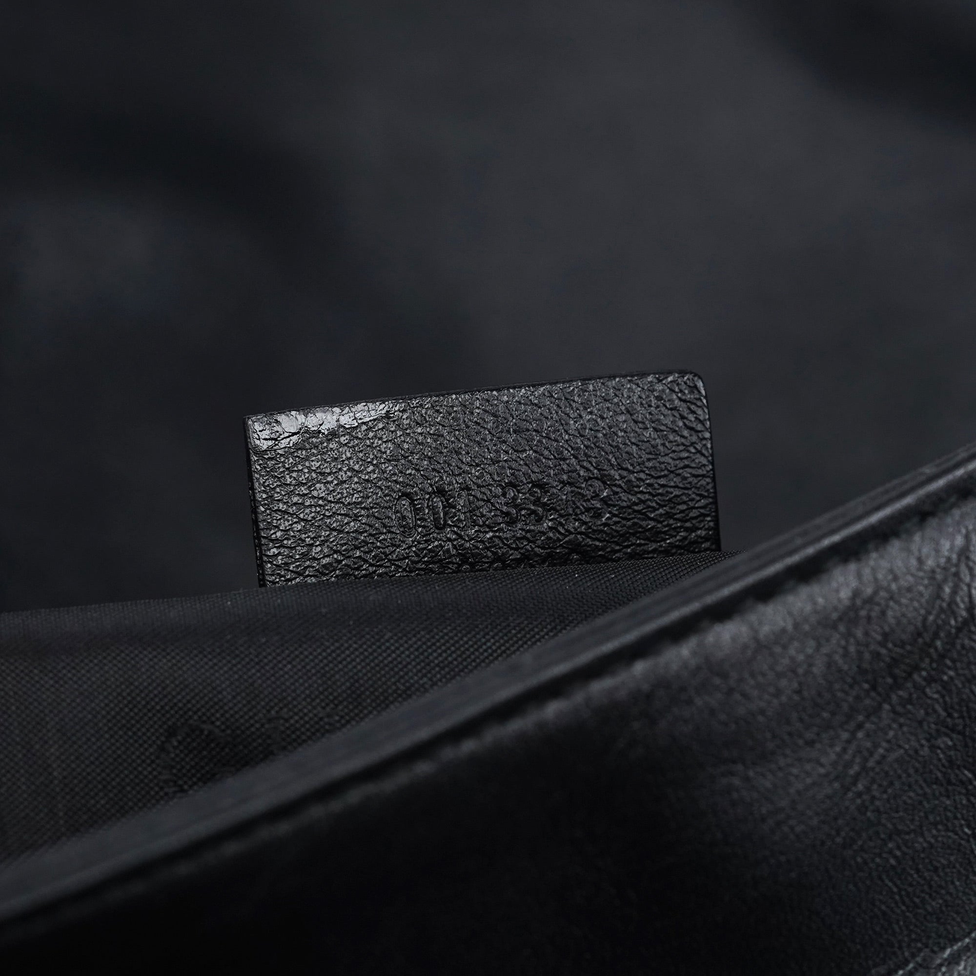 Black Calfskin Shoulder Bag