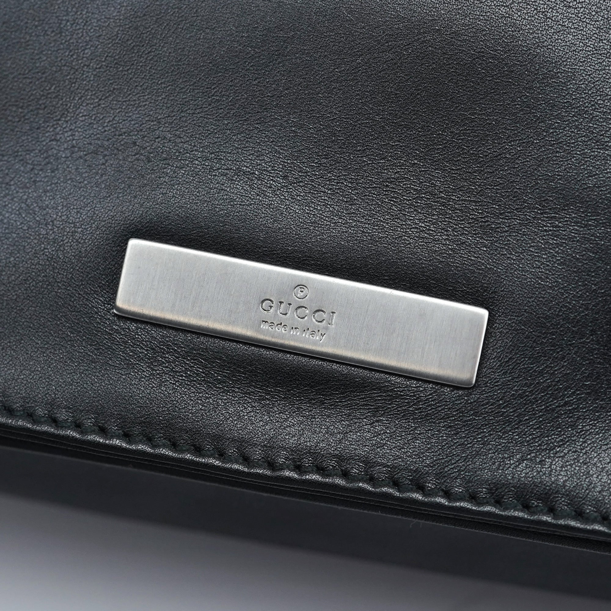 Black Calfskin Shoulder Bag