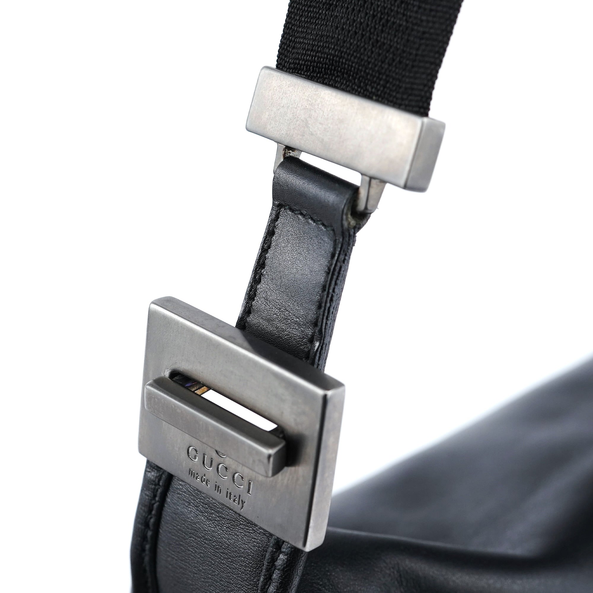 Black Calfskin Shoulder Bag