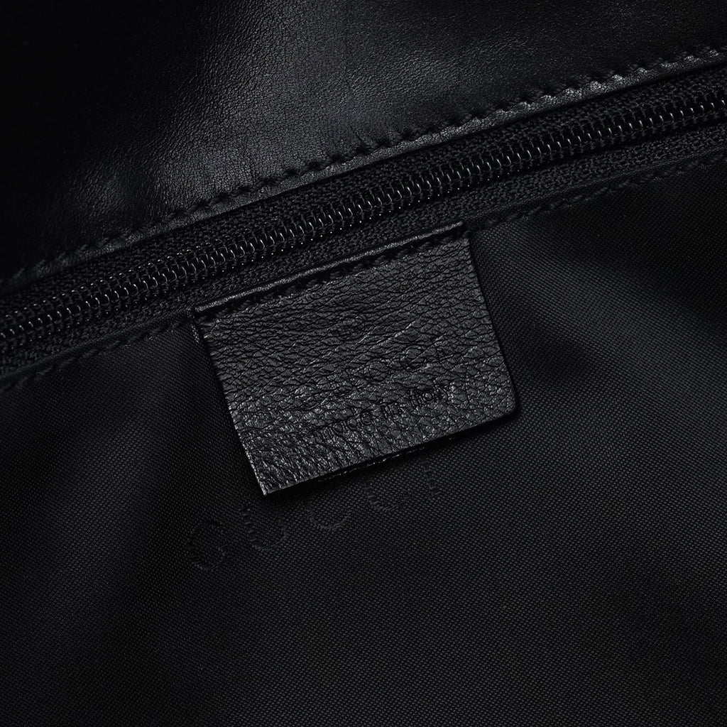 Black Calfskin Shoulder Bag