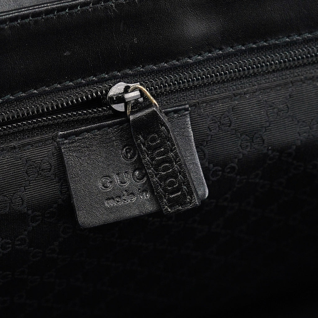 Black Calfskin Shoulder Bag