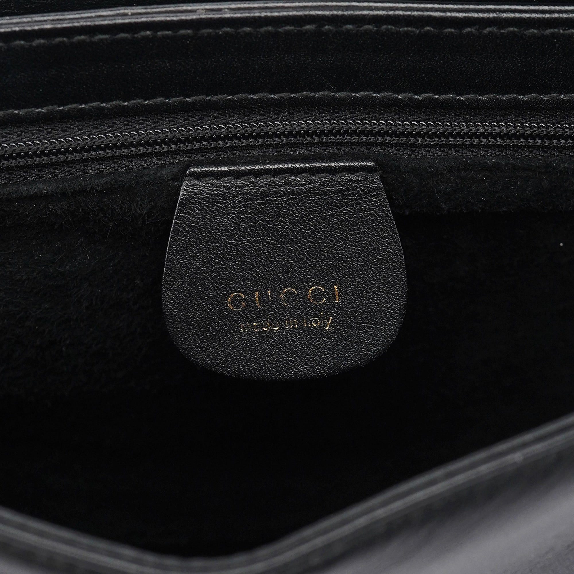 Black Calfskin Square G Shoulder Bag