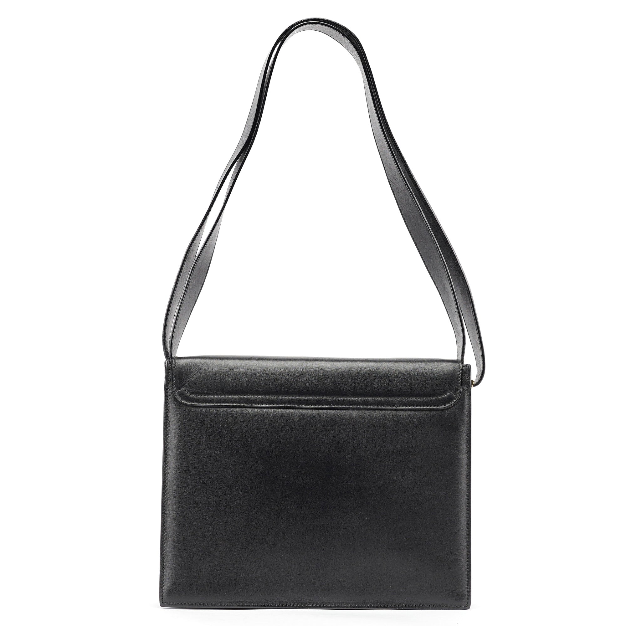 Black Calfskin Square G Shoulder Bag