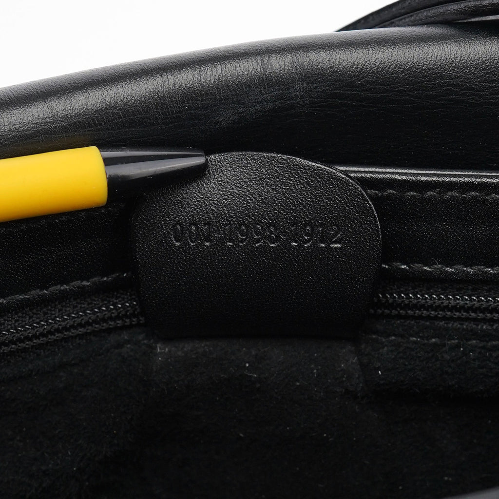 Black Calfskin Square G Shoulder Bag