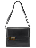 Black Calfskin Square G Shoulder Bag